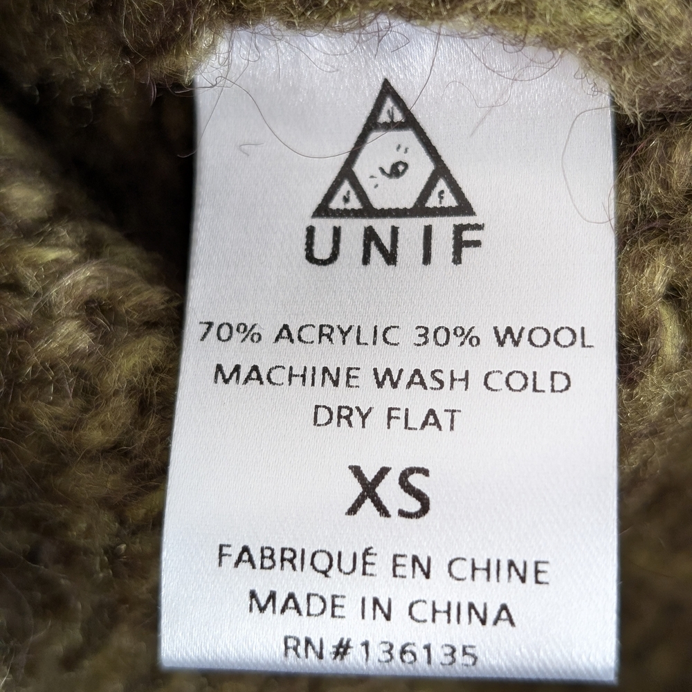 UNIF Moss Green Knit Wool Blend Sweater - Picture 5 of 5